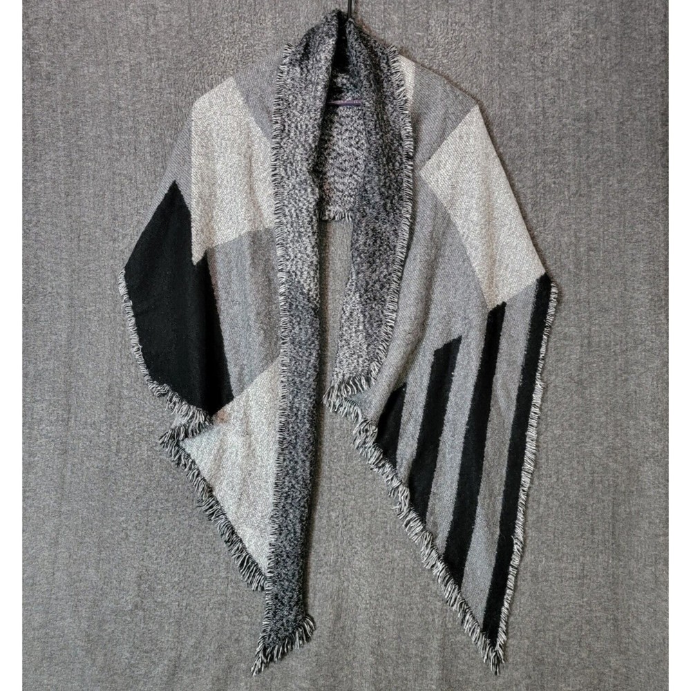 Peek & Cloppenburg Scarf Womens Gray Shoulder Wrap Shawl Long Wide Cozy